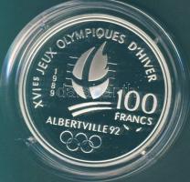 Franciaország 1989. 100Fr Ag "Téli olimpia-jégkorcsolya" T:PP