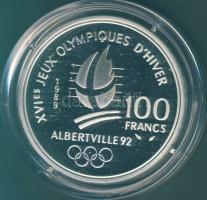 Franciaország 1989. 100Fr Ag "Téli olimpia-jégkorcsolya" T:PP