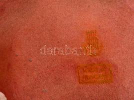 Zsolnay figurális névjegykártyatartó, eozin mázas, restaurált, jelzett, m:9 cm, 14×10 cm