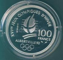 Franciaország 1989. 100Fr Ag "Téli olimpia-jégkorcsolya" T:PP