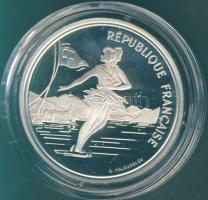 Franciaország 1989. 100Fr Ag "Téli olimpia-jégkorcsolya" T:PP