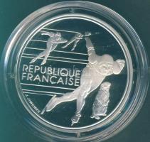 Franciaország 1990. 100Fr Ag "Téli olimpia-gyorskorcsolya" T:PP