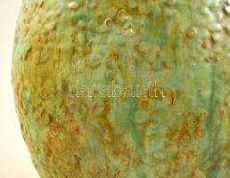 Gádor István (1891-1984): Asztali váza, csurgatott mázas kerámia, jelzett, hibátlan,  m: 38 cm