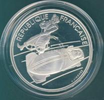Franciaország 1990. 100Fr Ag "Téli olimpia-bobozás" T:PP