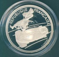 Franciaország 1990. 100Fr Ag "Téli olimpia-bobozás" T:PP