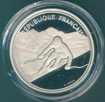 Franciaország 1989. 100Fr Ag "Téli olimpia-alpesi sí" T:PP