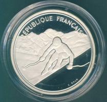 Franciaország 1989. 100Fr Ag "Téli olimpia-alpesi sí" T:PP