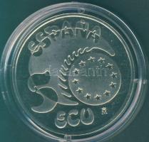 Spanyolország 1989. 5Ecu Ag "V. Károly" T:PL