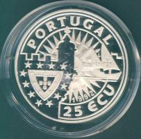 Portugália 1992. 25Ecu Ag "Dias-hajó" T:PP