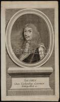 Jacobus, Dux Curlandiae, Livoniae, Semigalliae... Kurlandiai Jakab herceg. Rézmetszet / Copper plate portrait 17x37,5 cm