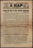 1915 A Nap 2 száma, 1915. junius 4.,1915. okt. 1. XII. évf. 156 sz.,278. sz. Benne a kor, az I. világháború híreivel, közte: jelentéssel Przemysl bevételéről, valamint sikertelen orosz offenzíva hírével.