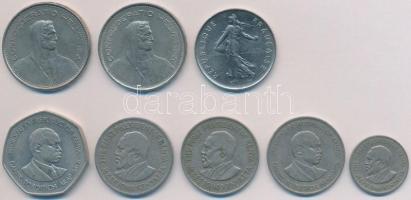 8db-os vegyes külföldi fémpénz tétel, benned 2db svájci 5Fr, 5db kenyai érme és 1db francia T:2,2-
...