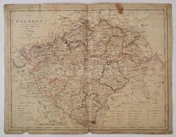 1806 Kipferling, Karl Josef: Charte von Boehmen / Bohémia térképe rézmetszet. Beszakadásokkal 42,5x32,5 cm