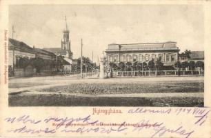 1904 Nyíregyháza, Széchenyi szálloda, templom, hirdetőoszlop. Divald