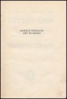 Oswald Spengler: Gép és ember. Egy új életfilozófia gondolatai. Nagy József bevezetésével. Fordította: Mátray Sándor. Bp., 1932, Kir. M. Egyetemi Nyomda. Átkötött félvászon-kötésben.