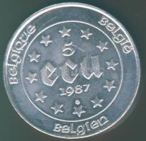 Belgium 1987. 5Ecu Ag "Római szerződés 30. évfordulója" T:2/2+