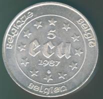 Belgium 1987. 5Ecu Ag "Római szerződés 30. évfordulója" T:2/2+