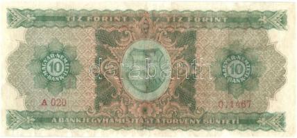 1946. 10Ft T:III- restaurált
Hungary 1946. 10 Forint C:VG restored 
Adamo F1