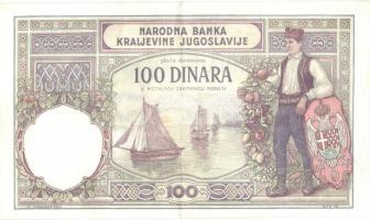 Jugoszlávia 1929. 100D "Karadorde" vízjel T:II
Yugoslavia 1929. 100 Dinara with "Kar...