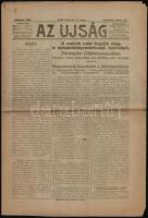 1919 Az Újság 1919. február 19-20., 27., 8+8+8 p. Benne a kor híreivel, közte a békekonferenciáról s...