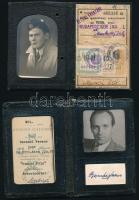1936-1989 3 db igazolvány: MÁV félárú jegy vásárlására jogosító igazolvány, újságíró igazolvány, MSZMP KB belépési engedély