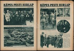1938 Képes Pesti Hírlap 4 száma LX. évf. 82-84.,87. sz., 1938. máj. 5-7., 12. Benne számos érdekes f...