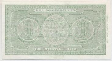 Olaszország 1944. 1L T:I- 
Italy 1944. 1 Lira C:AU
