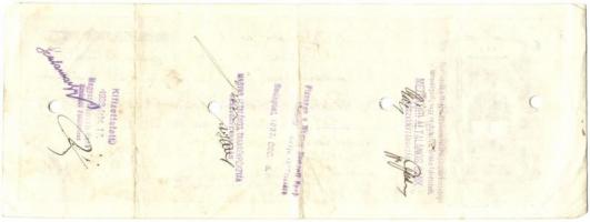 Mezőtúr 1936-1940 12db váltó, 1db kivételével mind kitöltött és lyukasztással érvénytelenített T:III