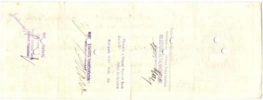 Mezőtúr 1936-1940 12db váltó, 1db kivételével mind kitöltött és lyukasztással érvénytelenített T:III