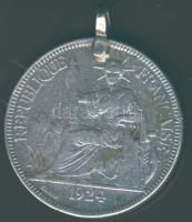 Francia-Indokína 1924. 1P Ag T:3- füllel