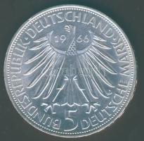 NSZK 1966. 5M Ag "Leibniz" T:BU