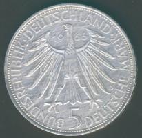 NSZK 1966. 5M Ag "Leibniz" T:BU