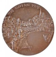 Svájc 1978. Luzern városa 800 éves jelzett Ag emlékérem dísztokban (39,8g/0.900/42mm) T:1- Switzerland 1978. 800th Anniversary - City of Luzern hallmarked Ag commemorative medal in case (39,8g/0.900/42mm) C:AU