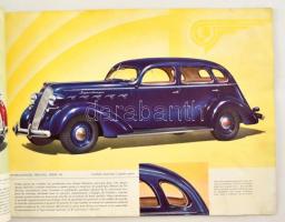 1937 Graham Supercharger for 1937. Francia nyelvű amerikai autós prospektus színes és fekete-fehér i...