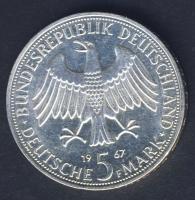 NSZK 1967. 5M Ag "Humboldt" T:BU