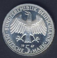 NSZK 1967. 5M Ag "Humboldt" T:BU