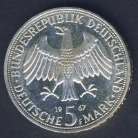 NSZK 1967. 5M Ag "Humboldt" T:BU