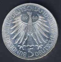 NSZK 1966. 5M Ag "Leibniz" T:BU