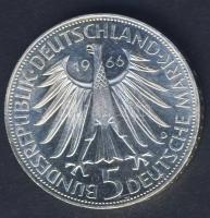 NSZK 1966. 5M Ag "Leibniz" T:BU