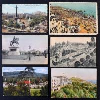 Kb. 80 db RÉGI külföldi városképes lap, angol, olasz, francia / Cca. 80 pre-1945 European town-view ...