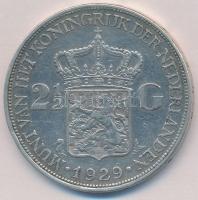 Hollandia 1929. 2 1/2G Ag "I. Vilma" T:2 
Netherlands 1929. 2 1/2 Gulden Ag "Wilhelm...