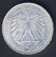 NSZK 1966. 5M Ag "Leibniz" T:BU