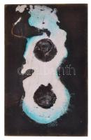 1933. "Á.F.S.E. tiszteletdíja 1933" Br plakett, gravírozva (33x67,5mm) T:2 hátlapon ragasz...