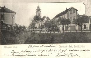 1904 Szentgotthárd, Rába parti rész, Cisztercita templom. Kiadja Wellisch Béla (apró szakadás / tiny tear)