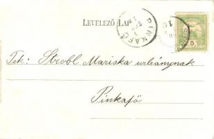 1904 Szentgotthárd, Rába parti rész, Cisztercita templom. Kiadja Wellisch Béla (apró szakadás / tiny...