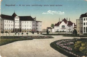 Nagyvárad, Oradea; M. kir. orsz. csendőrségi iskola belső épületei / gendarmerie school buildings (EB)