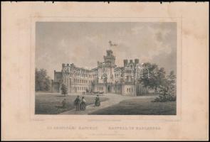 cca 1860 Ludwig Rohbock (1820-1883): Az oroszvári kastély. Acélmetszet. 17x14 cm