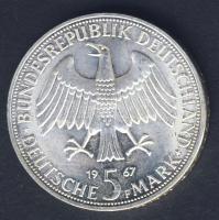 NSZK 1968. 5M Ag "Humboldt" T:BU