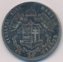 1868GYF 1Ft Ag "Ferenc József / Angyalos címer" Gyulafehérvár T:2,2- patina
Hungary 1868G...