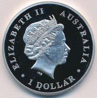 Ausztrália 2015. 1$ Ag "II. Erzsébet / Ausztrál Krokodil" (1oz/0.999) T:PP Australia 2015....